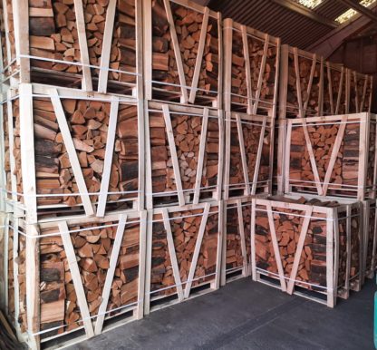 Crates of Beech logs